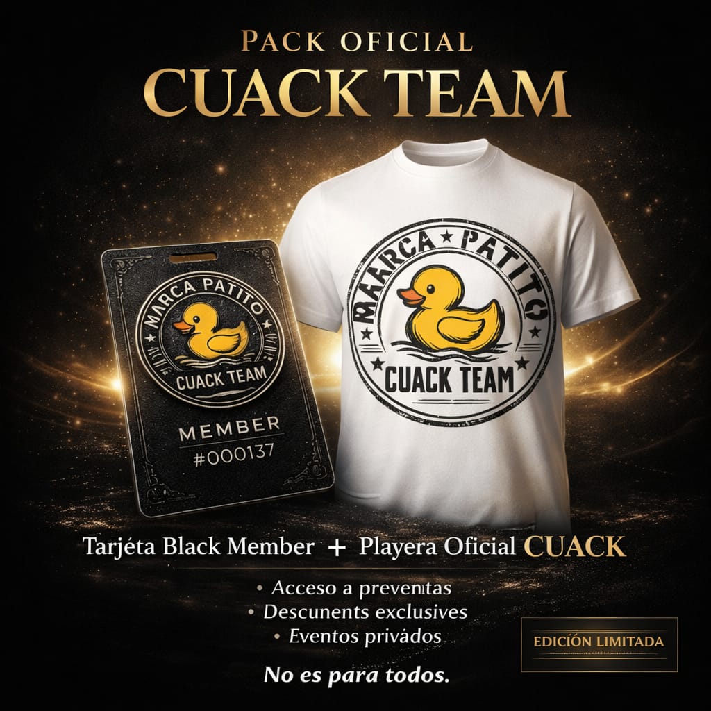 TARJETA + PLAYERA CUACK TEAM